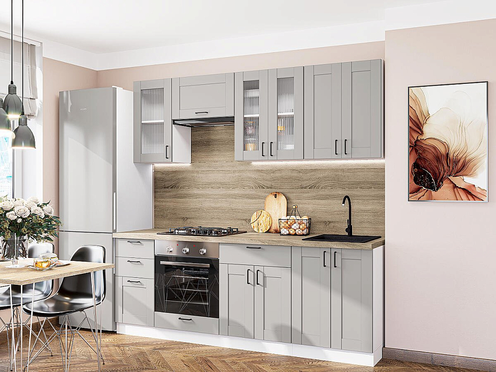 Лофт-01 Белый/grey silk