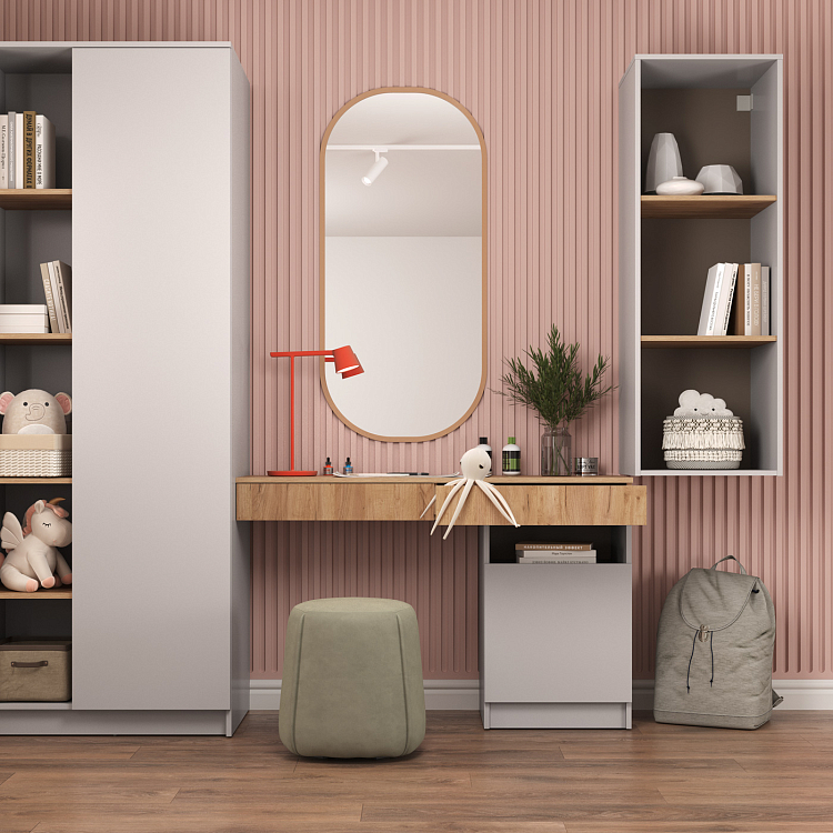 Набор мебели Прайм кашемир/дуб золотой/ДВПО серый камень